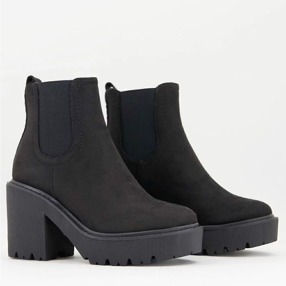 Topshop Blitz heeled ankle boot in black